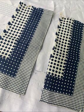 Handmade Navy and White Polka Dot Drop Earrings